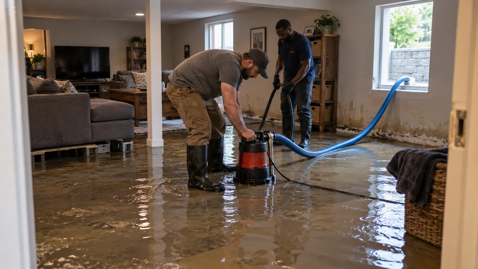 Flooded Basement Cleanup in Flint, MI